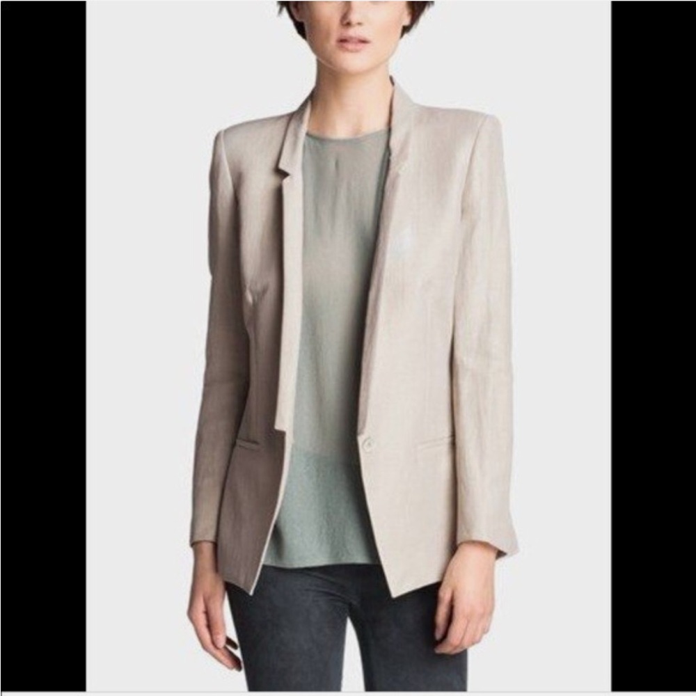 Helmut Lang Linen Button Business Office Career Blazer Sz 0